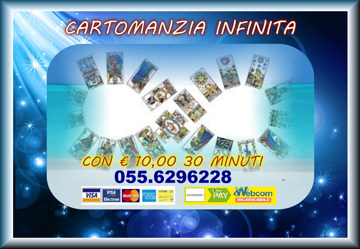 Cartomanzia infinita 10€ 30 minuti 0556296228