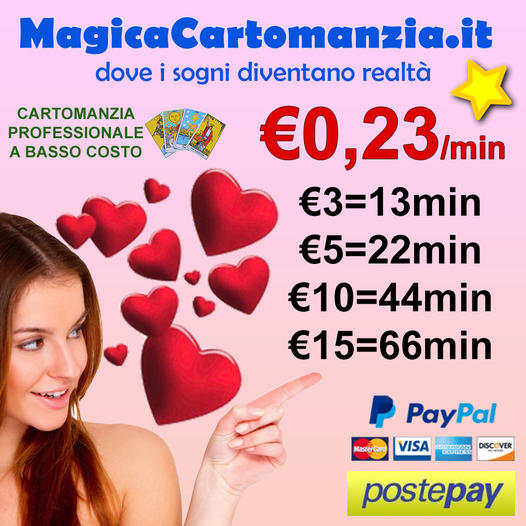 Cartomanzia bassissimo costo promo 3x13