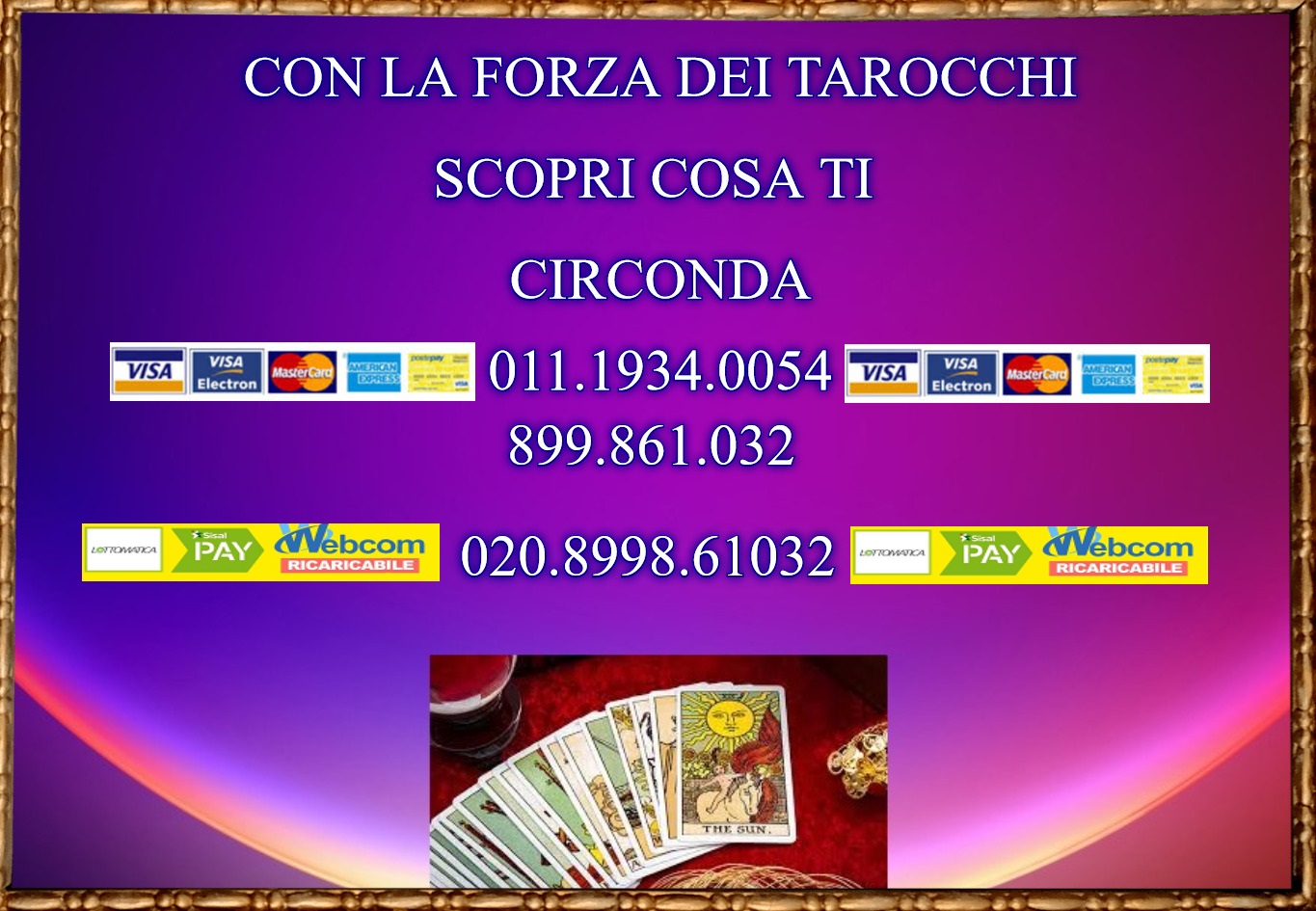 La forza dei tarocchi 01119340054 x 2 € 6 min.