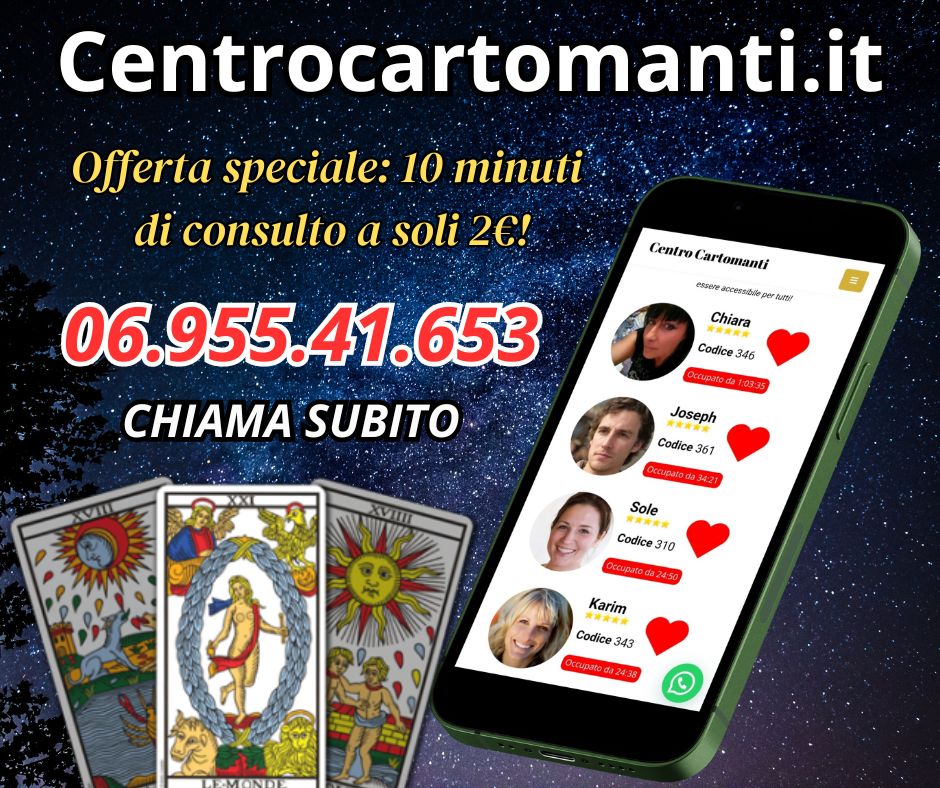 Centrocartomanti.it primo consulto 2€ parli 10 min